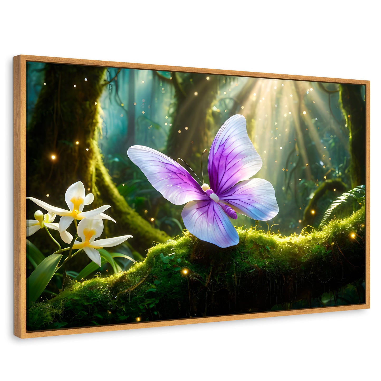 Cuadros Decorativos Canvas Revolution | Mariposa Silvestre | Rectangular | Portada | Marco Madera