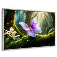 Cuadros Decorativos Canvas Revolution | Mariposa Silvestre | Rectangular | Portada | Marco Plateado