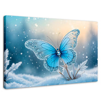 Cuadros Decorativos Canvas Revolution | Mariposa Y Nieve | Rectangular | Portada | Marco SinMarco