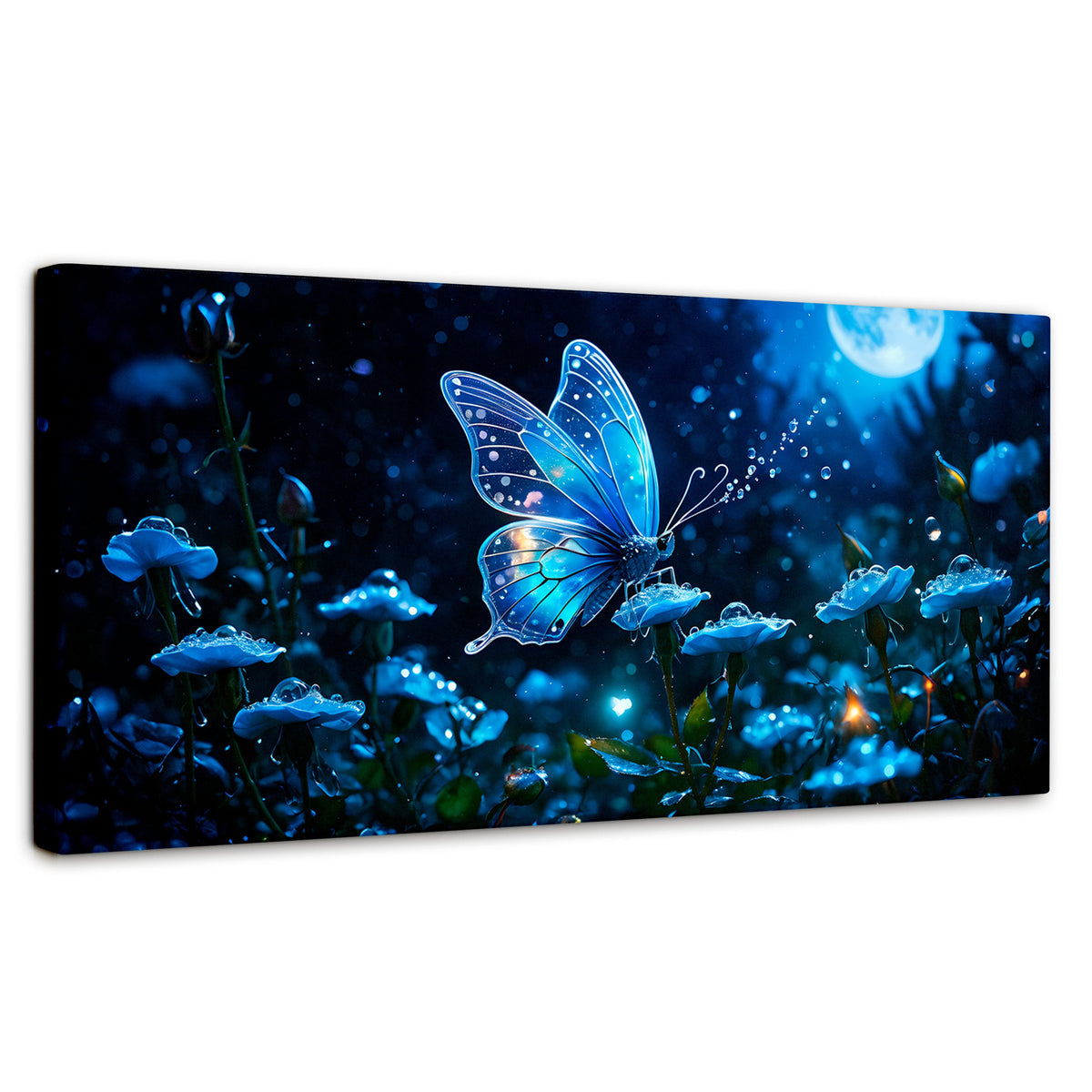 Cuadros Decorativos Canvas Revolution | Mariposa Y Rocio | Panoramico | Portada | Marco SinMarco