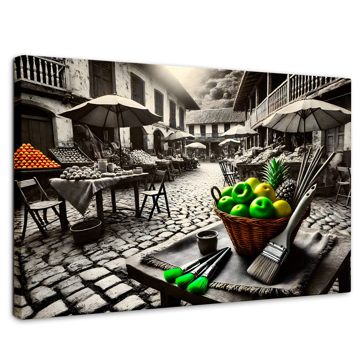 Cuadros Decorativos Canvas Revolution | Mercado Natural | Rectangular | Portada | Marco SinMarco