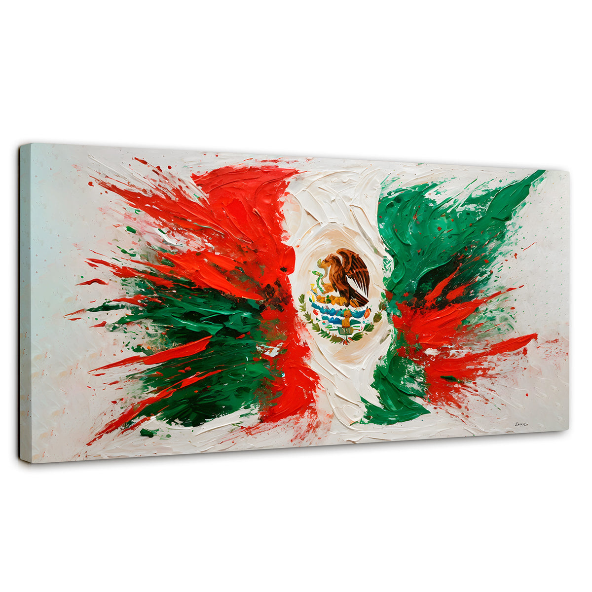 Cuadros Decorativos Canvas Revolution | Mexico Bandera | Panoramico | Portada