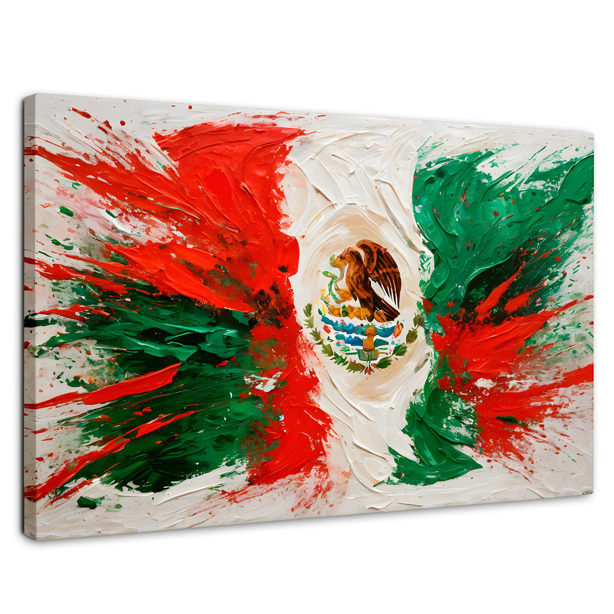 Cuadros Decorativos Canvas Revolution | Mexico Bandera | Rectangular | Portada