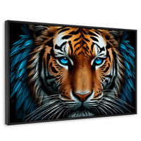 Cuadros Decorativos Canvas Revolution | Mirada Azul Salvaje | Rectangular | Portada | Marco Negro