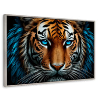 Cuadros Decorativos Canvas Revolution | Mirada Azul Salvaje | Rectangular | Portada | Marco Plateado