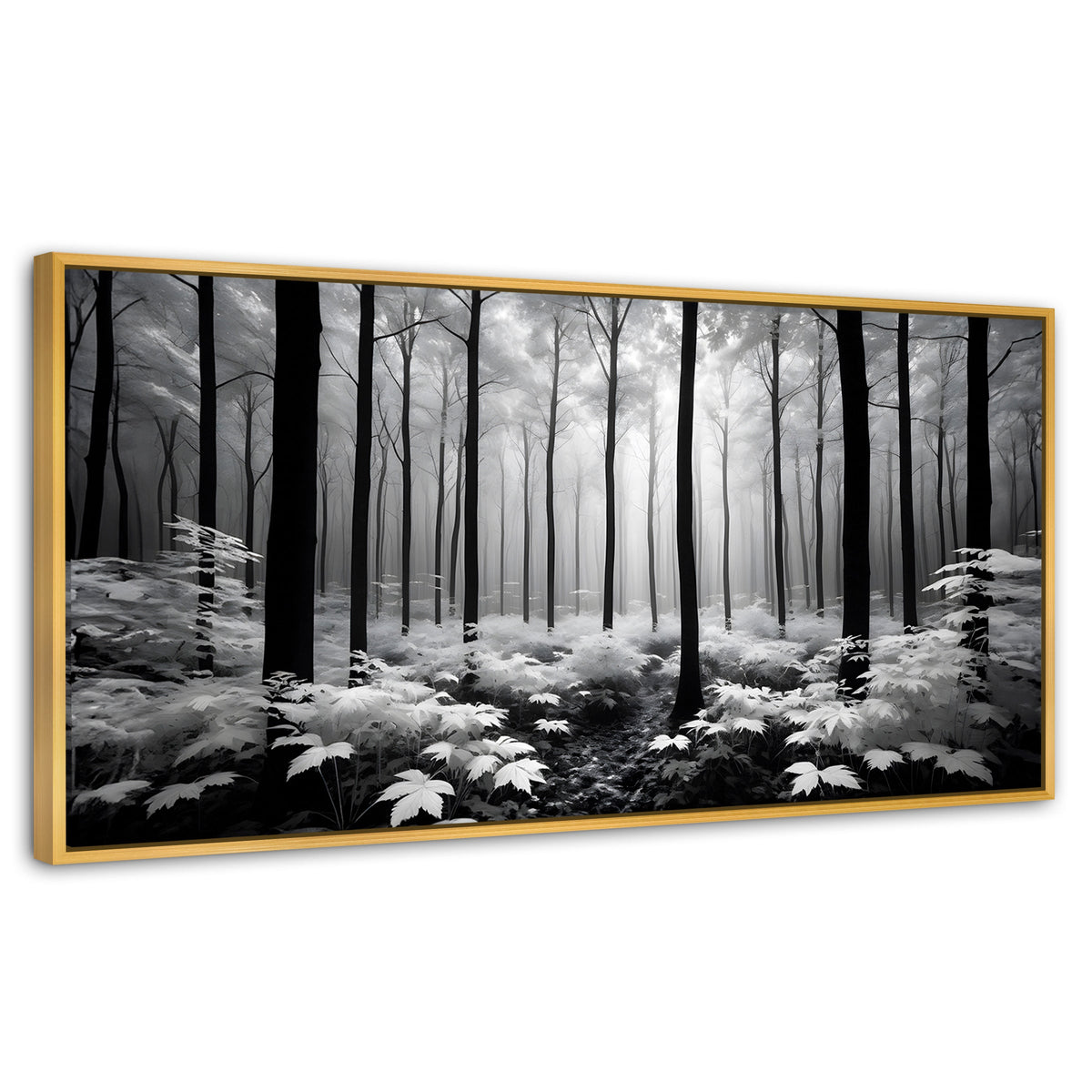 Cuadros Decorativos Canvas Revolution | Misterio En Bosque | Panoramico | Portada | Marco Madera