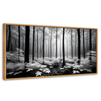 Cuadros Decorativos Canvas Revolution | Misterio En Bosque | Panoramico | Portada | Marco Negro