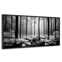 Cuadros Decorativos Canvas Revolution | Misterio En Bosque | Panoramico | Portada | Marco Plateado