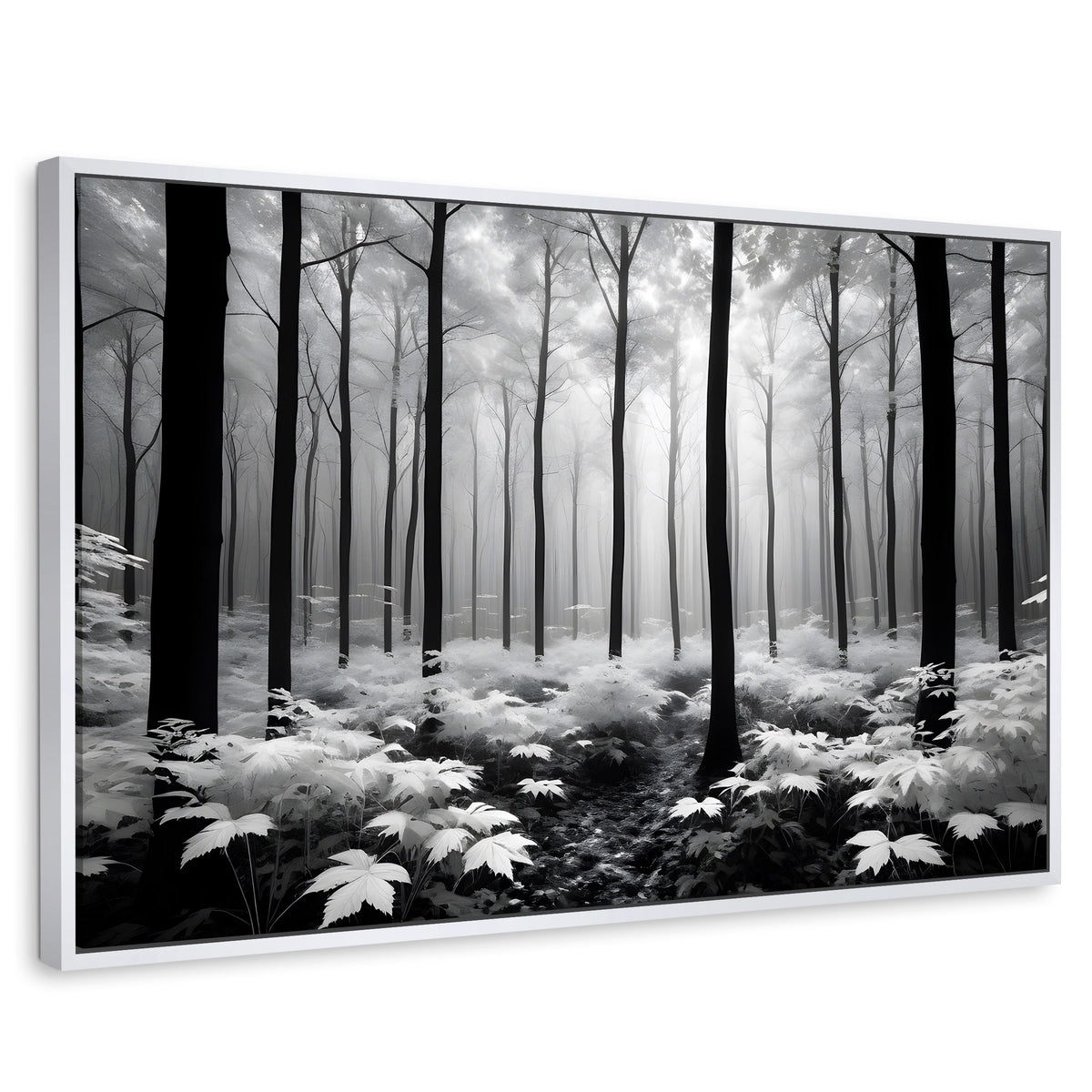 Cuadros Decorativos Canvas Revolution | Misterio En Bosque | Rectangular | Portada | Marco Blanco