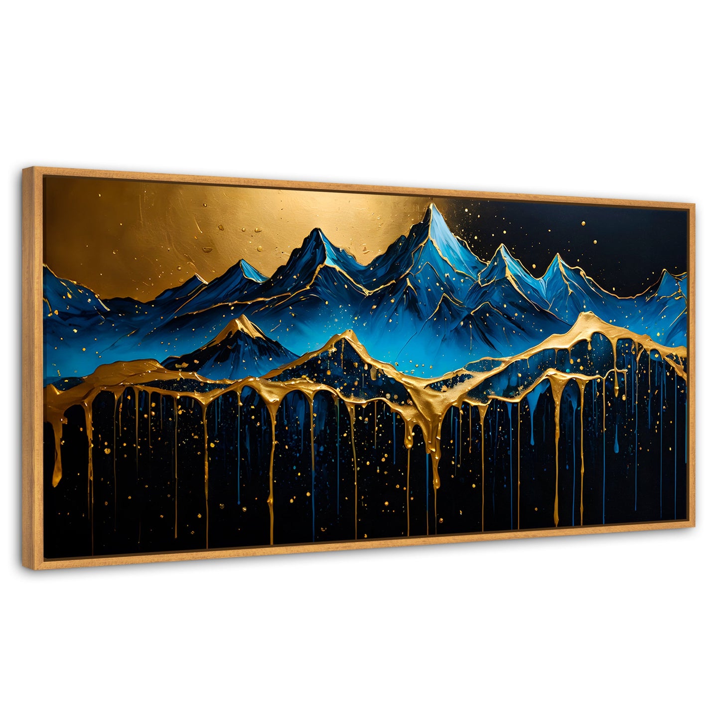 Cuadros Decorativos Canvas Revolution | Montana Celestial | Panoramico | Portada | Marco Negro