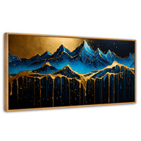 Cuadros Decorativos Canvas Revolution | Montana Celestial | Panoramico | Portada | Marco Negro