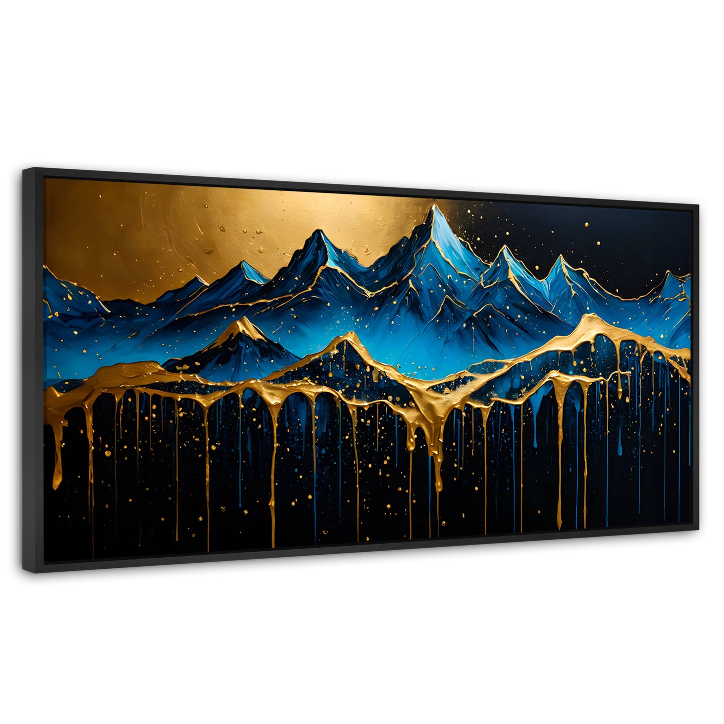 Cuadros Decorativos Canvas Revolution | Montana Celestial | Panoramico | Portada | Marco Plateado