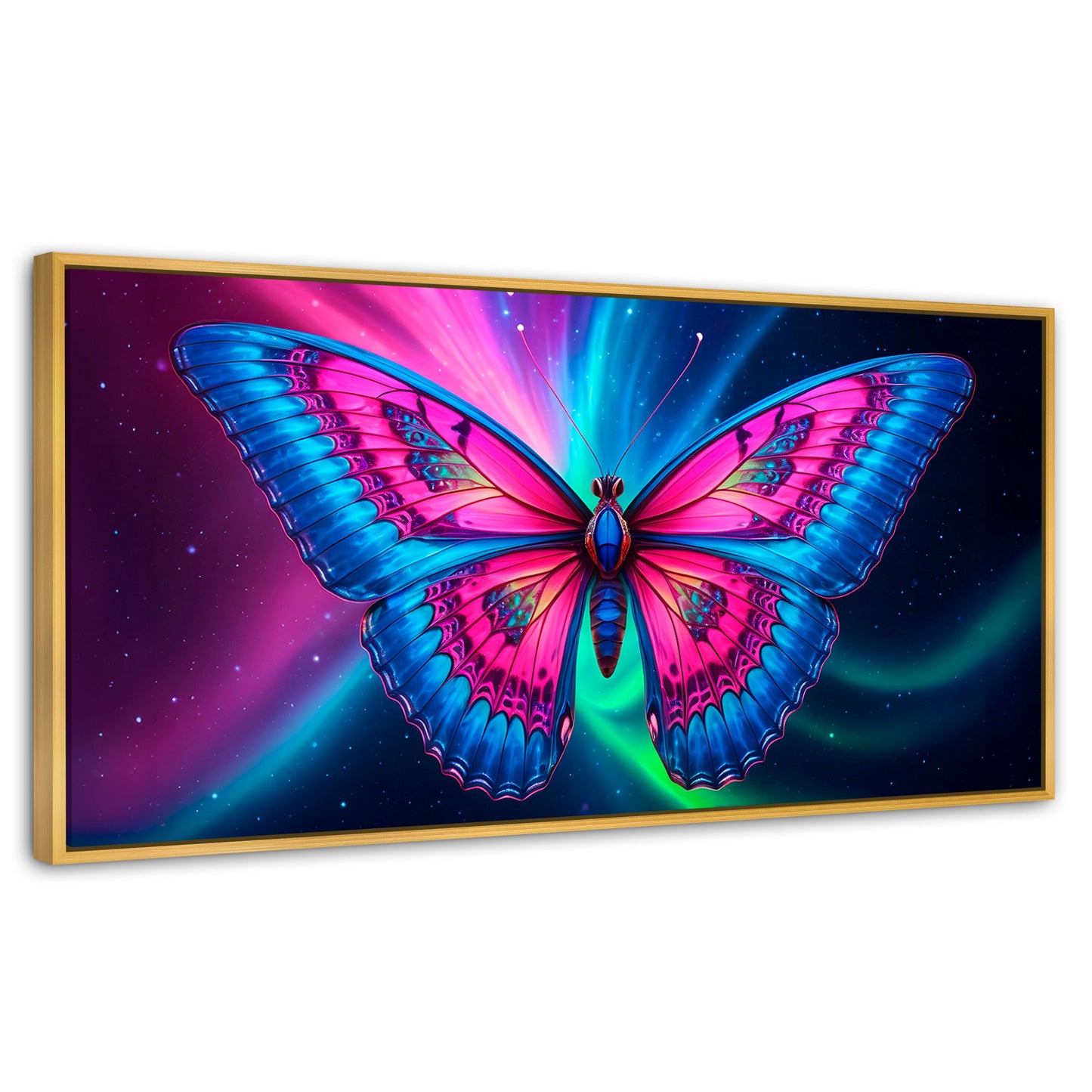 Cuadros Decorativos Canvas Revolution | Nebulosa Radiante | Panoramico | Portada | Marco Madera