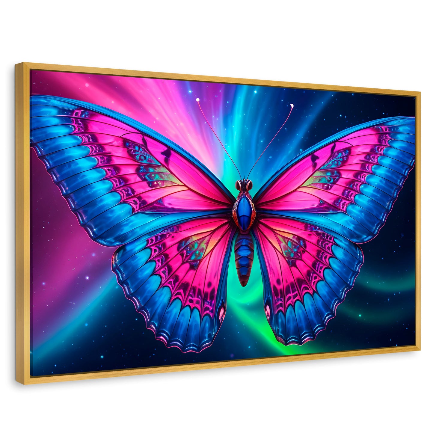Cuadros Decorativos Canvas Revolution | Nebulosa Radiante | Rectangular | Portada | Marco Dorado