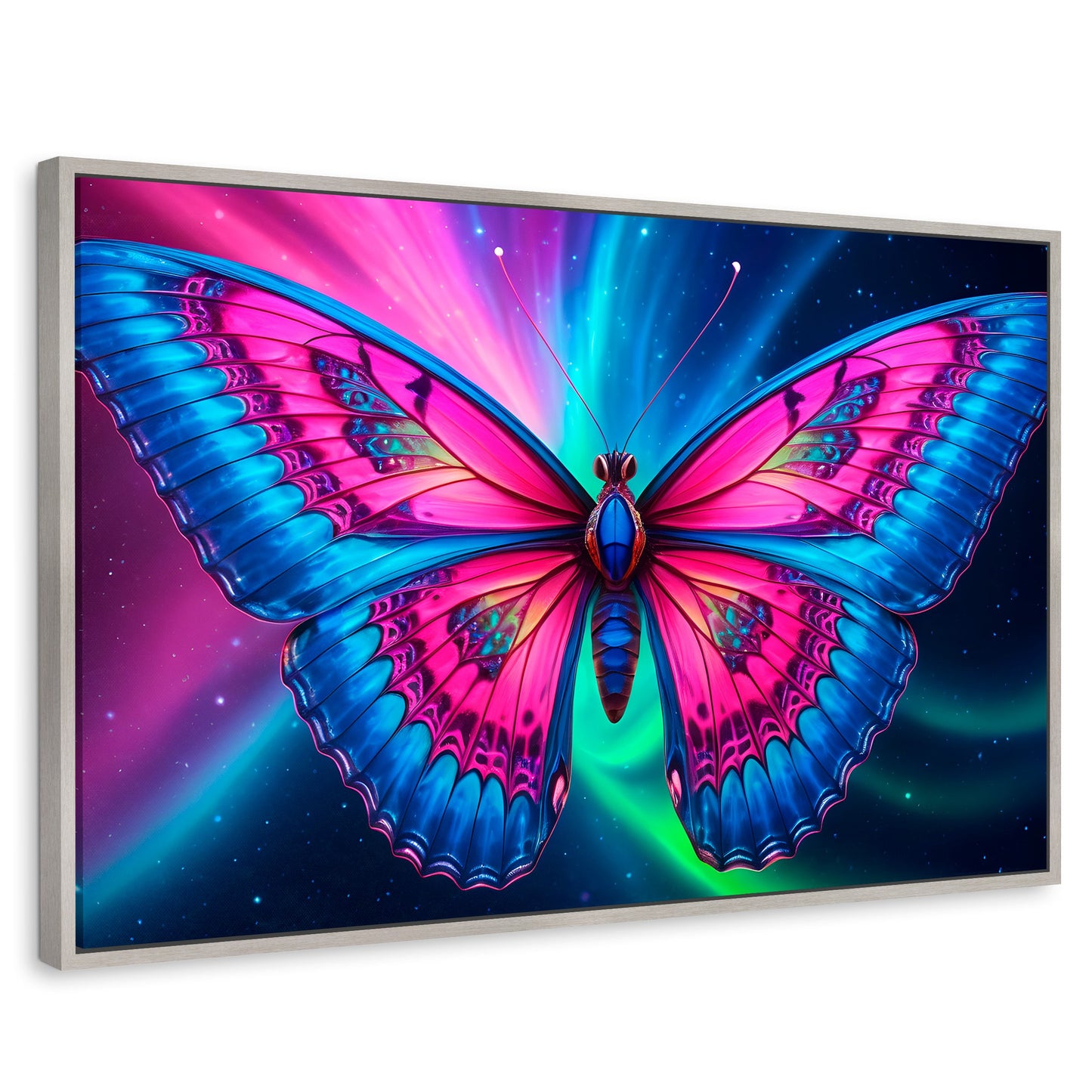 Cuadros Decorativos Canvas Revolution | Nebulosa Radiante | Rectangular | Portada | Marco Plateado