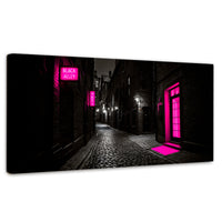 Cuadros Decorativos Canvas Revolution | Neon En La Noche | Panoramico | Portada | Marco SinMarco