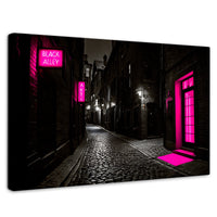 Cuadros Decorativos Canvas Revolution | Neon En La Noche | Rectangular | Portada | Marco SinMarco