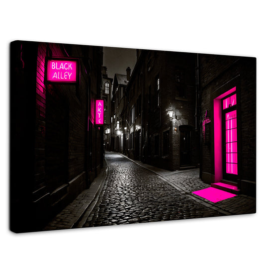 Cuadros Decorativos Canvas Revolution | Neon En La Noche | Rectangular | Portada | Marco SinMarco