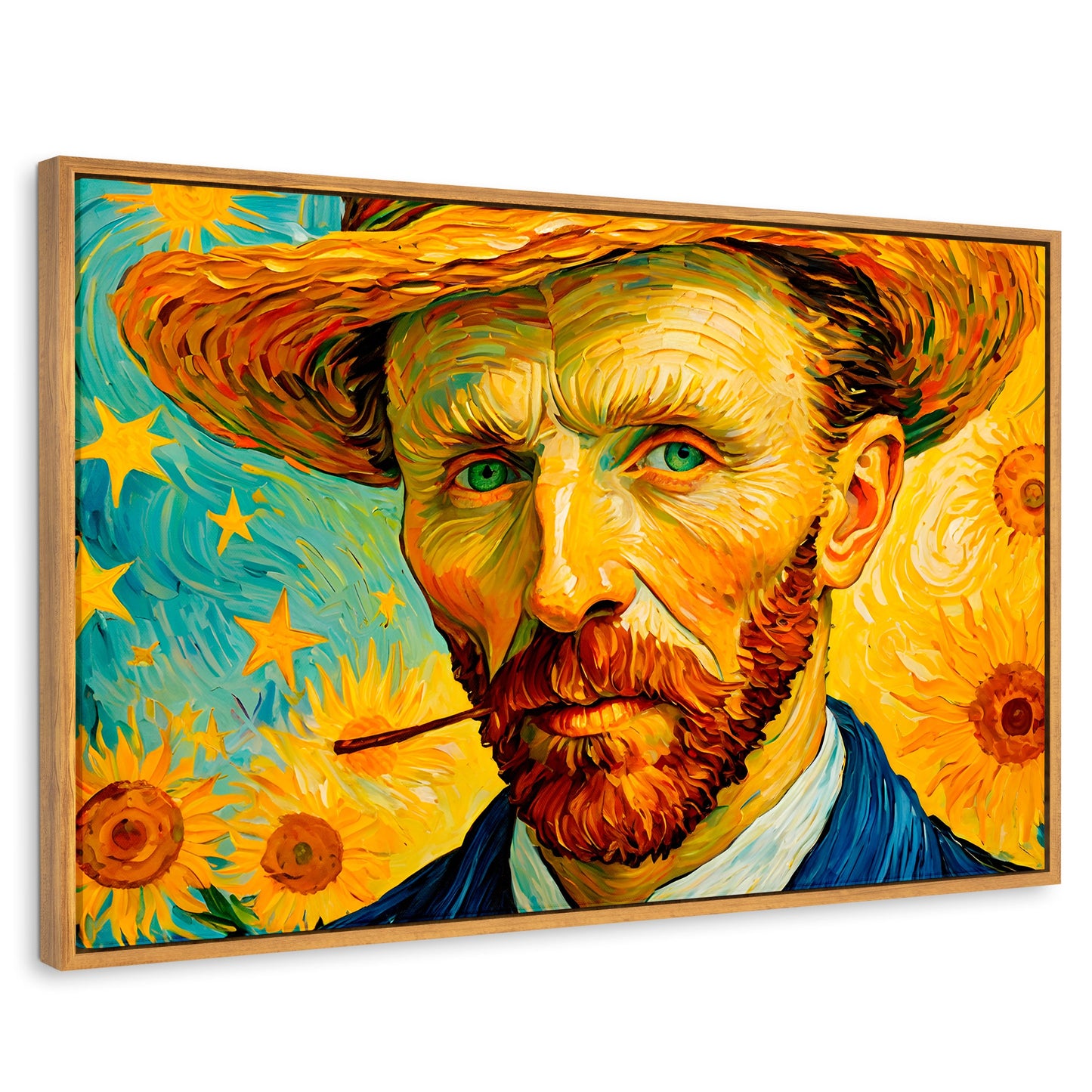 Cuadros Decorativos Canvas Revolution | Nocturno De Girasol | Rectangular | Portada | Marco Madera