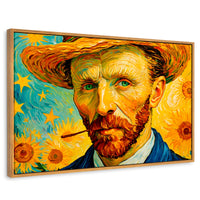 Cuadros Decorativos Canvas Revolution | Nocturno De Girasol | Rectangular | Portada | Marco Madera