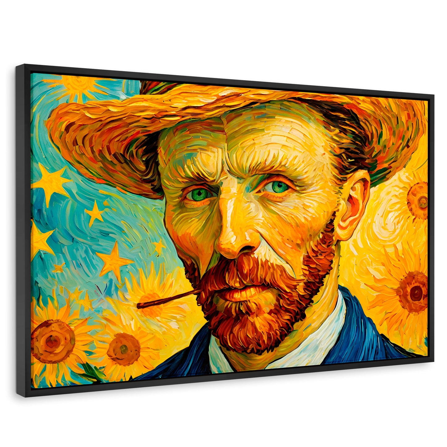 Cuadros Decorativos Canvas Revolution | Nocturno De Girasol | Rectangular | Portada | Marco Negro