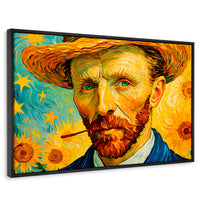 Cuadros Decorativos Canvas Revolution | Nocturno De Girasol | Rectangular | Portada | Marco Negro