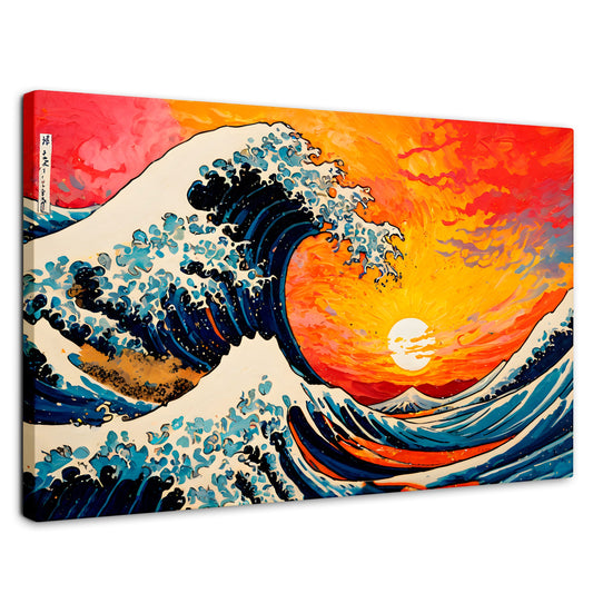Cuadros Decorativos Canvas Revolution | Ocaso Ola Kanagawa | Rectangular | Portada
