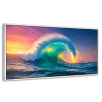 Cuadros Decorativos Canvas Revolution | Ola Oceanica Ocaso | Panoramico | Portada