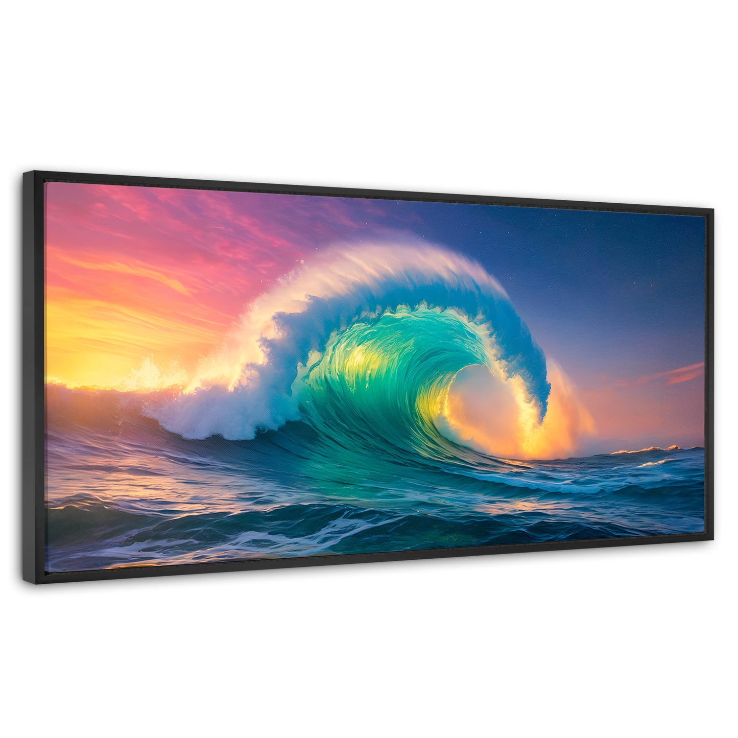 Cuadros Decorativos Canvas Revolution | Ola Oceanica Ocaso | Panoramico | Portada