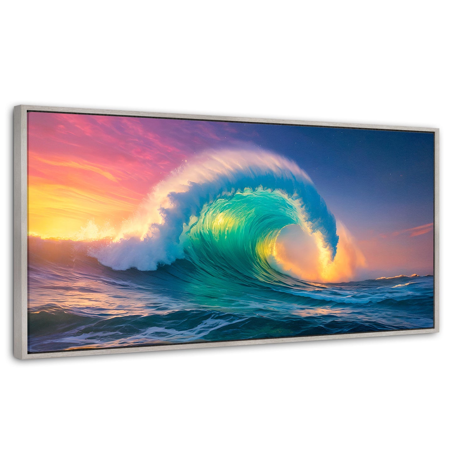 Cuadros Decorativos Canvas Revolution | Ola Oceanica Ocaso | Panoramico | Portada