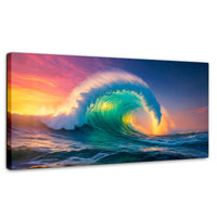 Cuadros Decorativos Canvas Revolution | Ola Oceanica Ocaso | Panoramico | Portada