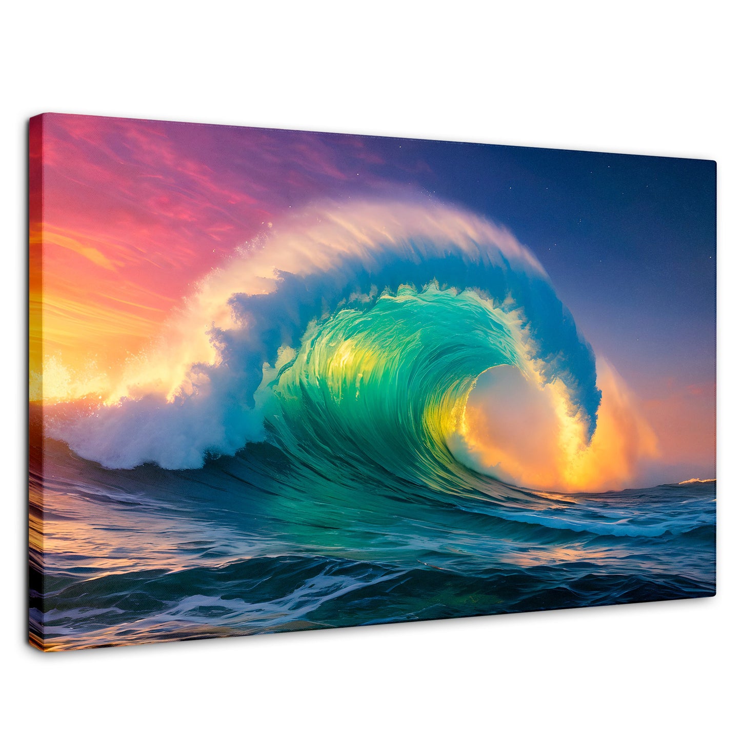 Cuadros Decorativos Canvas Revolution | Ola Oceanica Ocaso | Rectangular | Portada