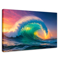 Cuadros Decorativos Canvas Revolution | Ola Oceanica Ocaso | Rectangular | Portada