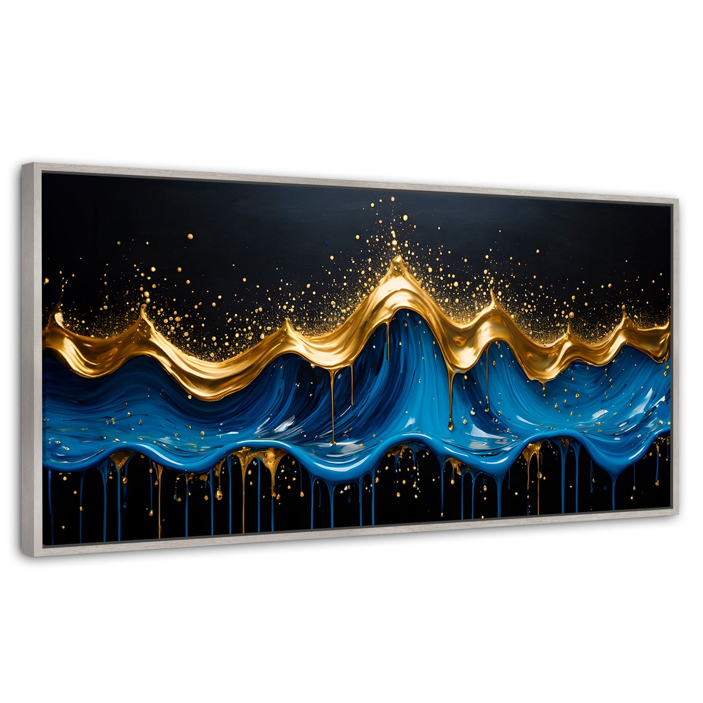 Cuadros Decorativos Canvas Revolution | Ondas Preciosas | Panoramico | Portada | Marco Blanco