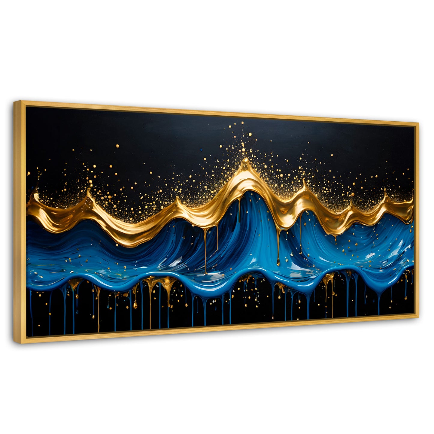 Cuadros Decorativos Canvas Revolution | Ondas Preciosas | Panoramico | Portada | Marco Madera