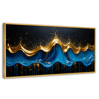 Cuadros Decorativos Canvas Revolution | Ondas Preciosas | Panoramico | Portada | Marco Madera