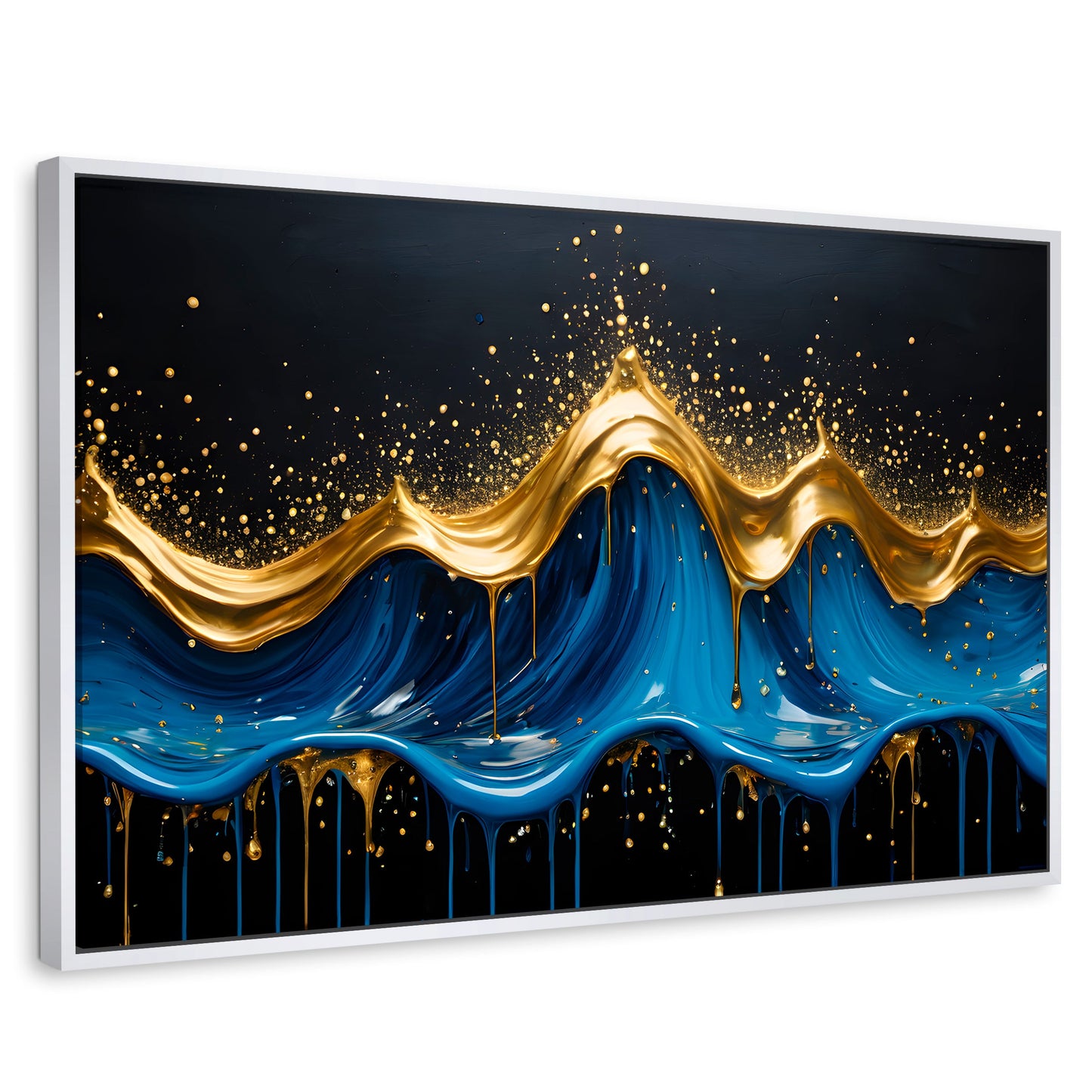 Cuadros Decorativos Canvas Revolution | Ondas Preciosas | Rectangular | Portada | Marco Blanco