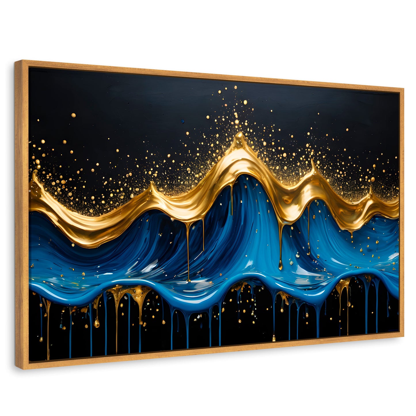 Cuadros Decorativos Canvas Revolution | Ondas Preciosas | Rectangular | Portada | Marco Madera