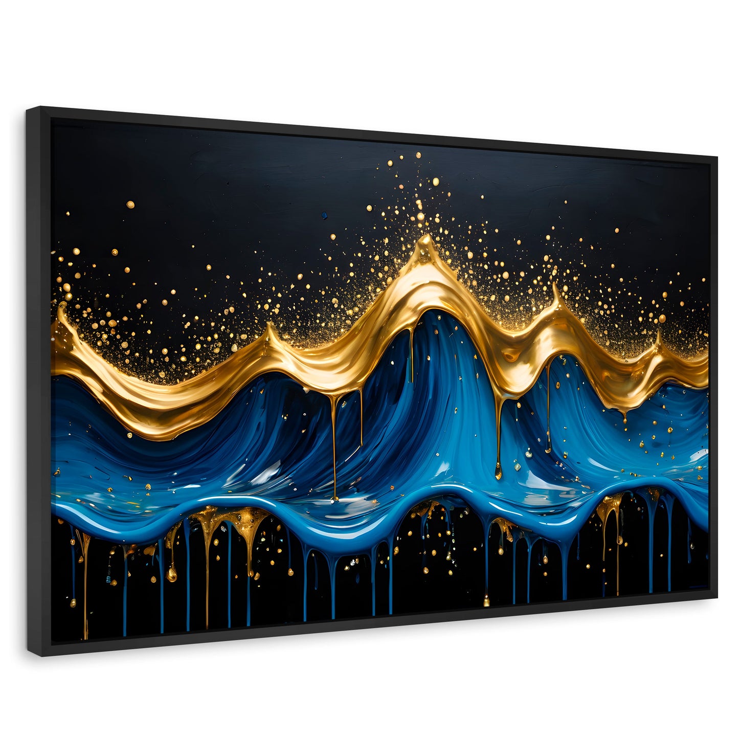 Cuadros Decorativos Canvas Revolution | Ondas Preciosas | Rectangular | Portada | Marco Negro
