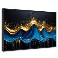 Cuadros Decorativos Canvas Revolution | Ondas Preciosas | Rectangular | Portada | Marco Negro