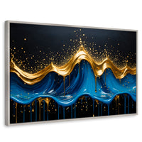 Cuadros Decorativos Canvas Revolution | Ondas Preciosas | Rectangular | Portada | Marco Plateado