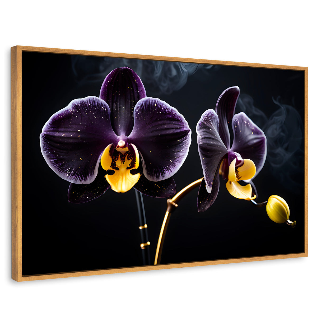 Cuadros Decorativos Canvas Revolution | Orquidea Bicolor | Rectangular | Portada | Marco Madera