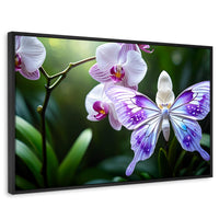 Cuadros Decorativos Canvas Revolution | Orquideas Y Alas | Rectangular | Portada | Marco Negro