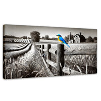 Cuadros Decorativos Canvas Revolution | Pajaro En Reposo | Panoramico | Portada | Marco SinMarco