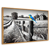 Cuadros Decorativos Canvas Revolution | Pajaro En Reposo | Rectangular | Portada | Marco Madera