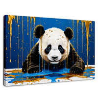 Cuadros Decorativos Canvas Revolution | Panda Azul Profundo | Rectangular | Portada | Marco SinMarco