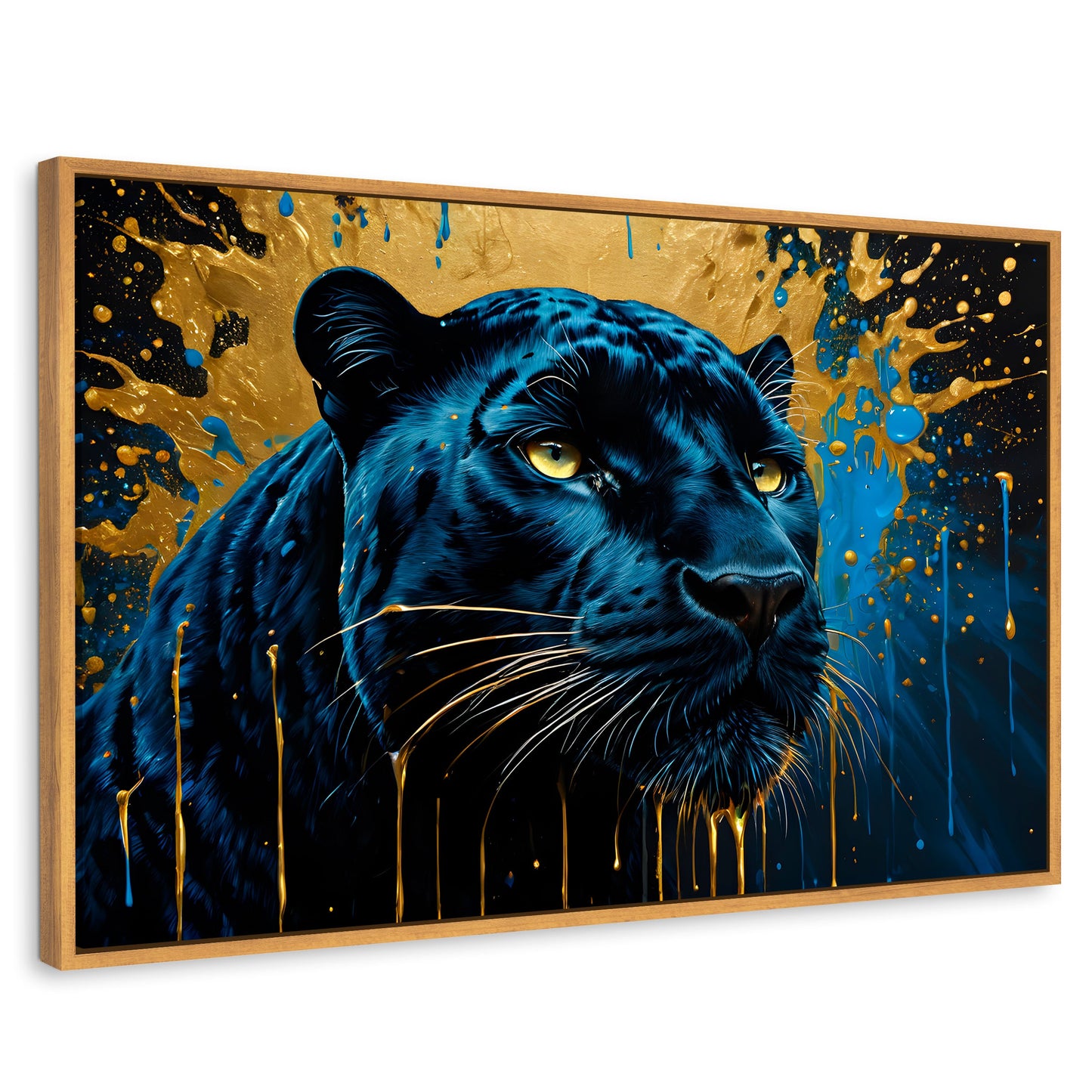 Cuadros Decorativos Canvas Revolution | Pantera Celestial | Rectangular | Portada | Marco Madera