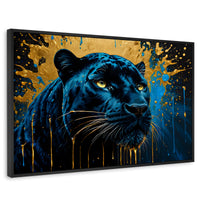 Cuadros Decorativos Canvas Revolution | Pantera Celestial | Rectangular | Portada | Marco Negro