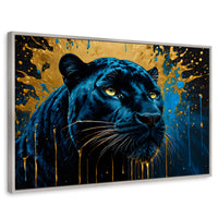 Cuadros Decorativos Canvas Revolution | Pantera Celestial | Rectangular | Portada | Marco Plateado