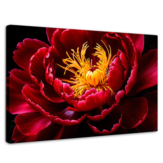 Cuadros Decorativos Canvas Revolution | Peonia Dualidad | Rectangular | Portada | Marco SinMarco